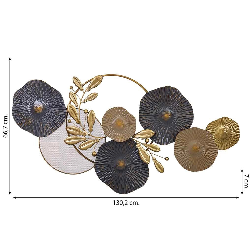 Carta da parati decorativa in metallo 130,2x66,7x7,0