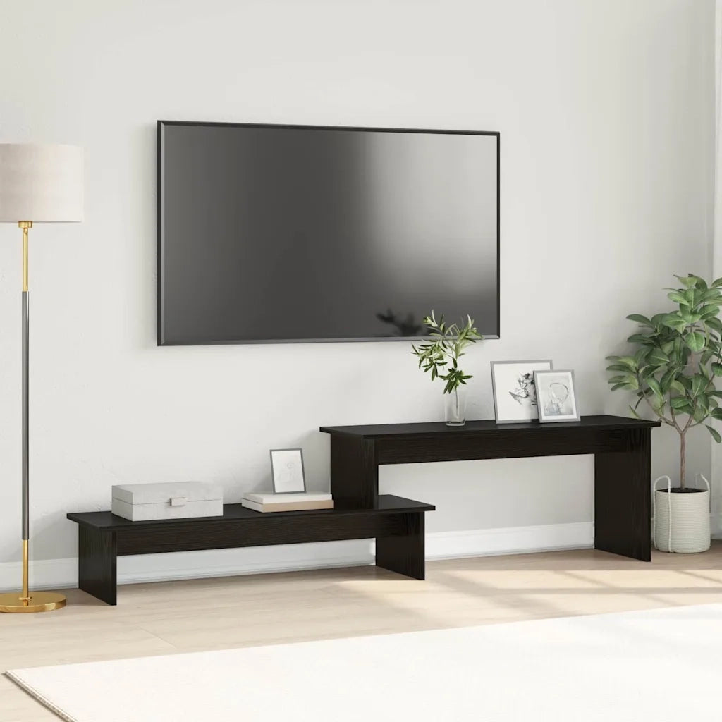 vidaXL Mobile TV Rovere nero 180 x 30 x 43 cm Legno multistrato