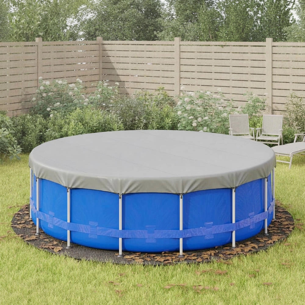 Pool Floor Cloth, Light Grey, 428 Cm, Polyester Geotextile