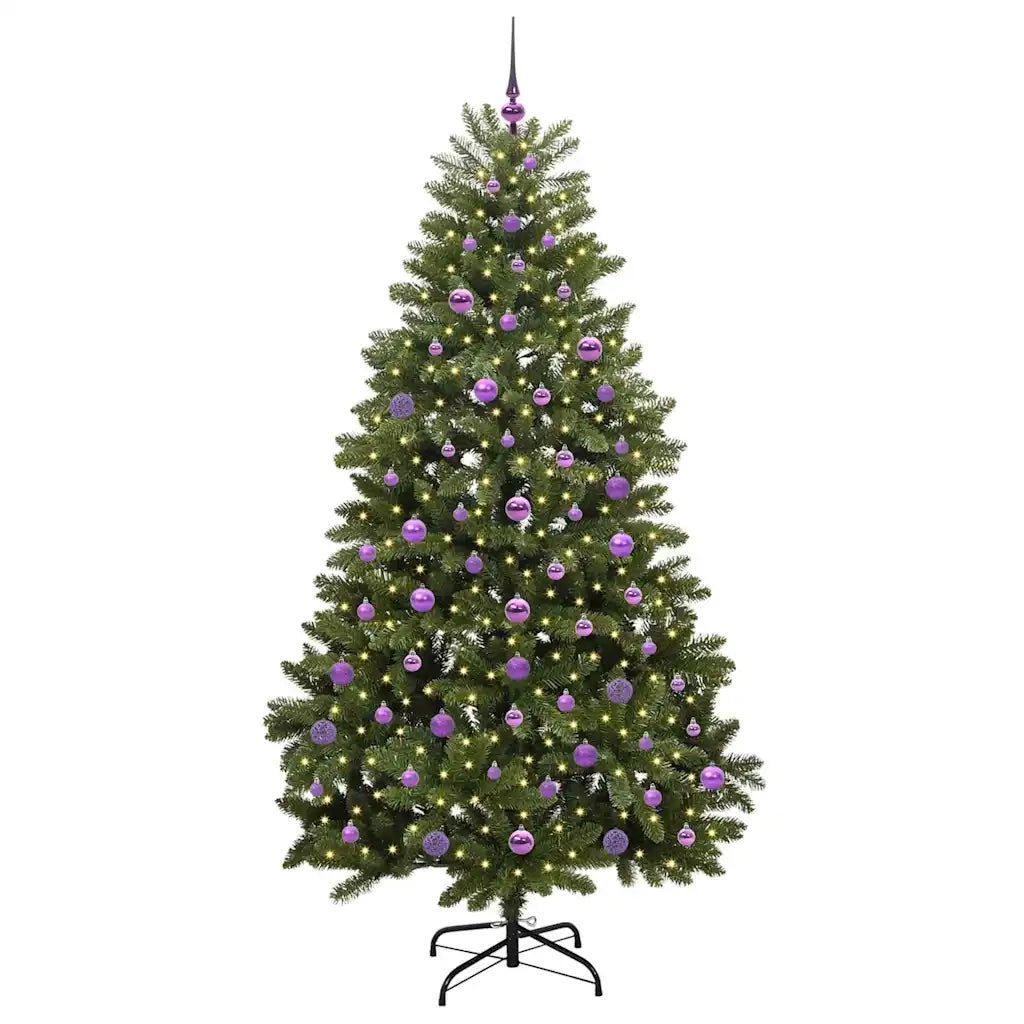 Albero di Natale | Decorazioni natalizie artificiale Verde 210 cm PVC e Metallo