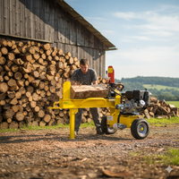 Spaccalegna Orizzontale con Motore a Benzina Spinta 12 Tonnellate Famag SL12 B 600