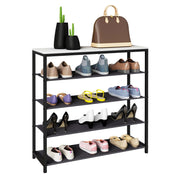 Linea Ferro Scarpiera H87 L90 P30 cm Porta Scarpe in Metallo Salvaspazio con Ripiani Stabili Colore Bianco