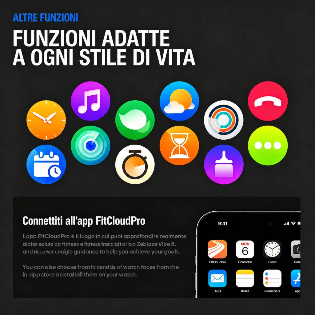 Smartwatch Orologio Intelligente 5ATM IP69K con monitoraggio della frequenza cardiaca; SpO2; sonno e attività sportiva - grigio