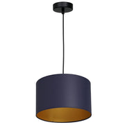 Lampada a sospensione Arden blu oro Ø25 E27 Luminex