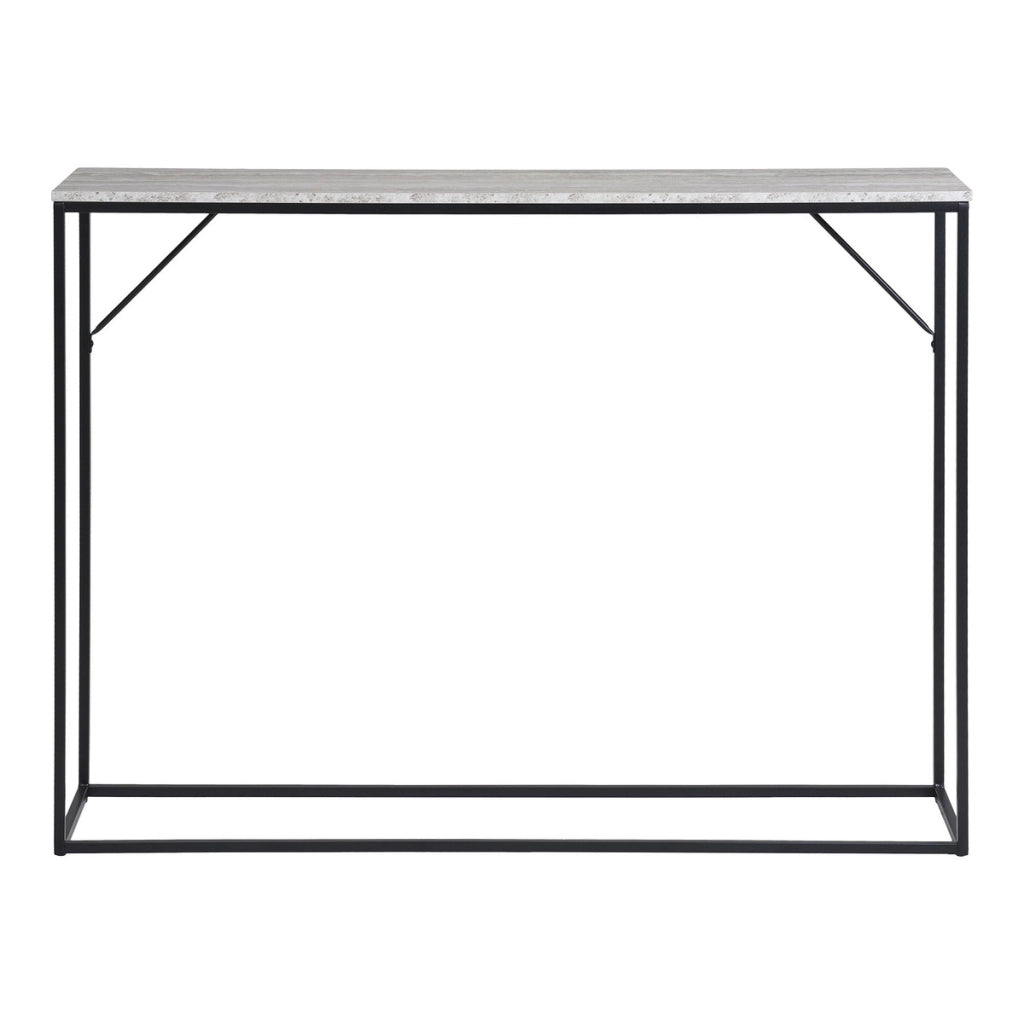 Tavolo Consolle Vita, Marrone, Metallo, 110x26x80 cm