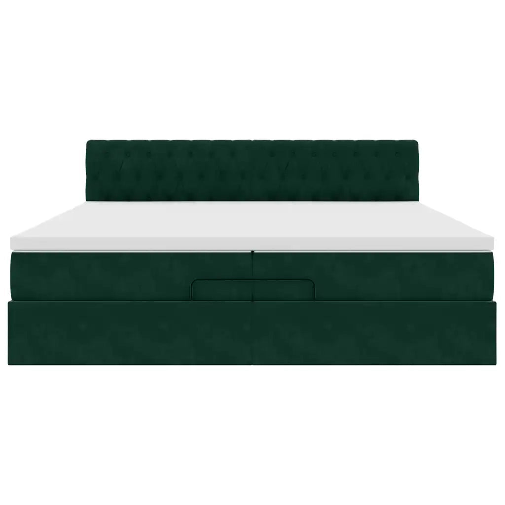 Struttura Letto Pouf con Materassi 200x200 cm Velluto 3312719