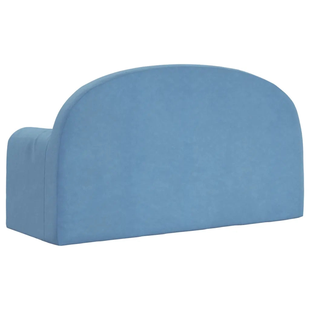 Divano letto | Sof¨¤ letto | Letto singolo per Bambini a 2 Posti Blu in Morbido Peluche