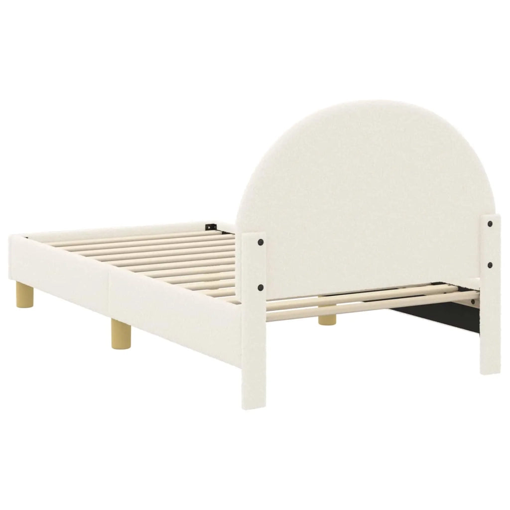 Struttura letto bambini con testata Crema 80 x 160 cm
