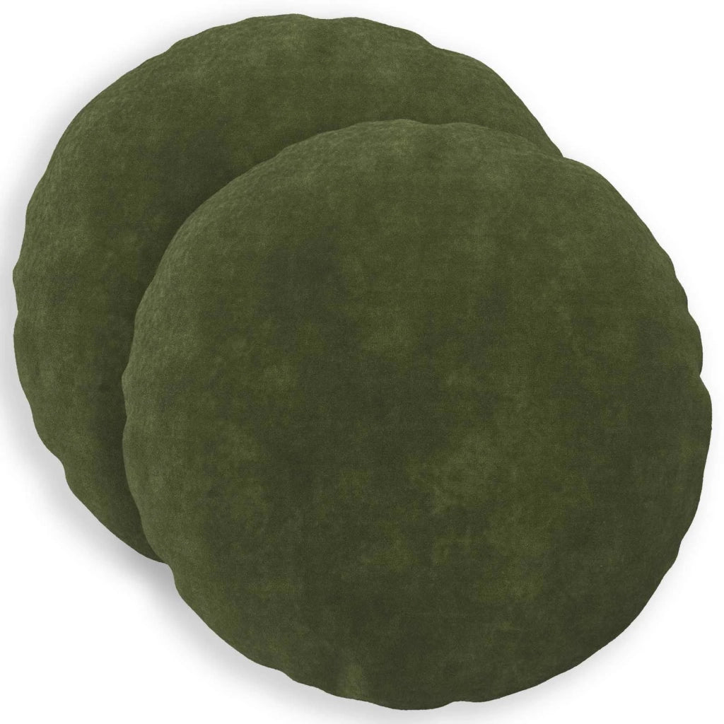 Federa 2 pcs HEERLEN Verde Ø 60 cm Fleece in microfibra 922979
