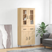 Credenza Rovere Sonoma 69,5x34x180 cm in Legno Multistrato 3198564