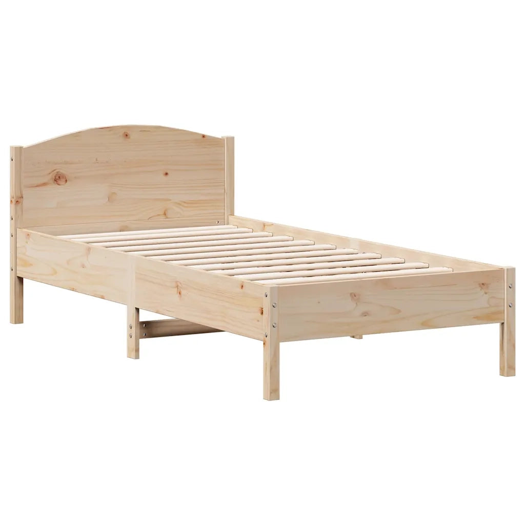 Letto senza Materasso 75x190 cm in Legno Massello Pino 842626