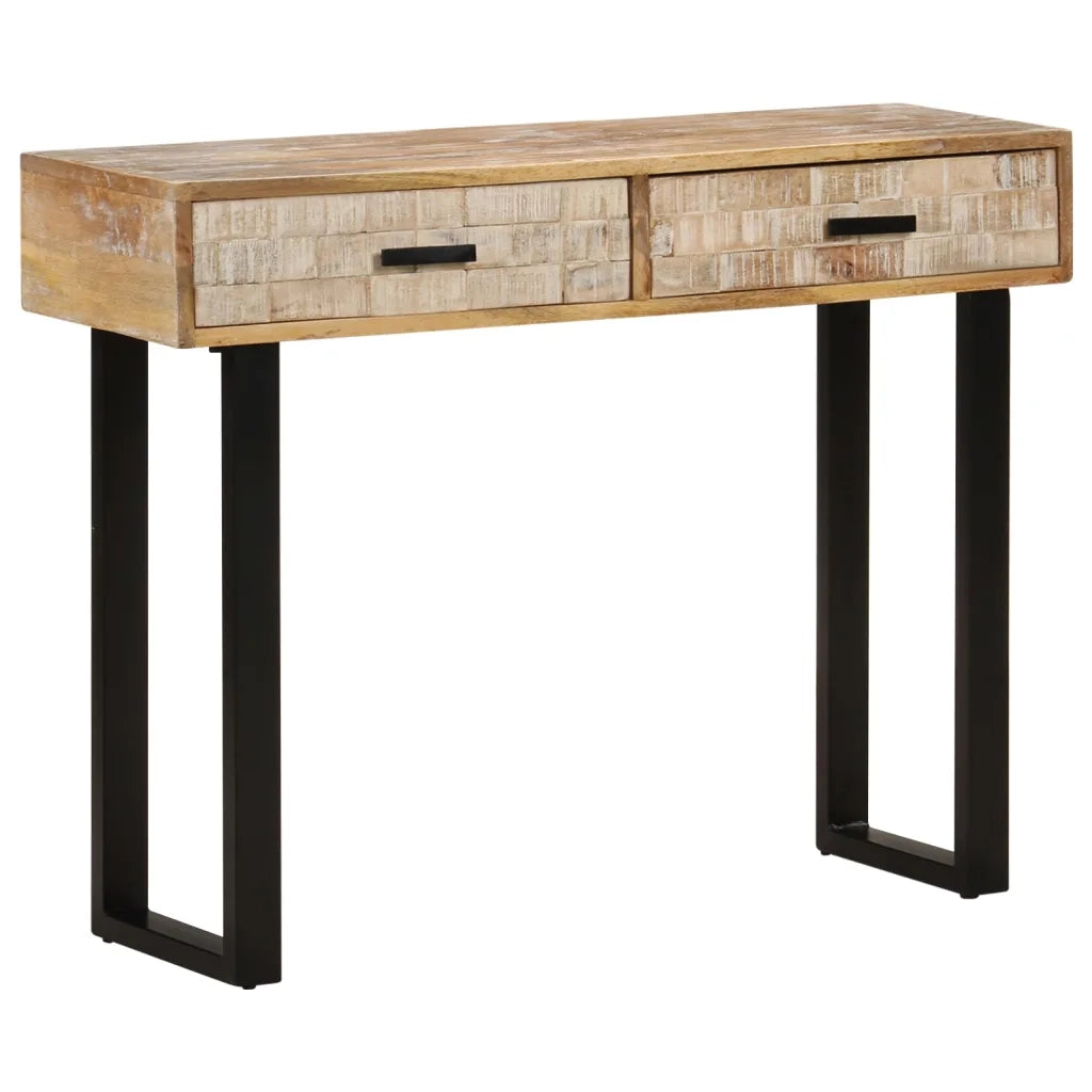 Tavolo Consolle 100x30x75 cm in Legno Massello di Mango cod mxl 18678