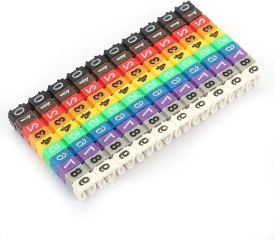 Etichetta per numerazione dei cavi con tubo di marcatura per cavi - 100 pezzi - 2,5mm quadrato