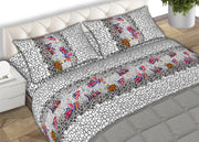 Completo Lenzuola Letto Matrimoniale 100% Cotone Made Italy Dis. Street Art CN - 2 Piazze - Grigio