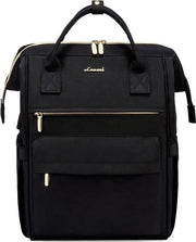 Zak da uomo grande, 17 pollici laptop, con porta USB, borsa impermeabile per lavoro, viaggio, scuola, università, nero