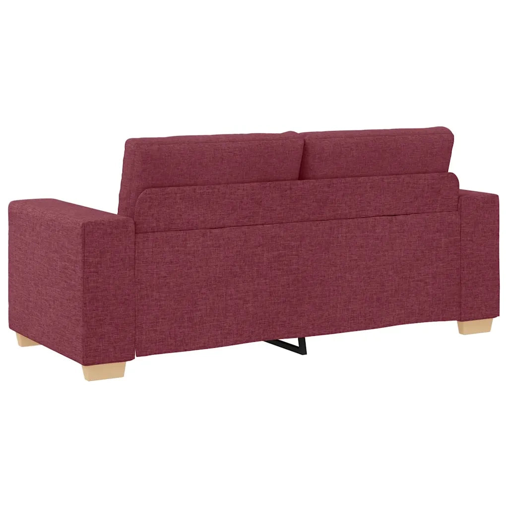vidaXL Divano Divanetto Rosso Vino 140 cm in Tessuto