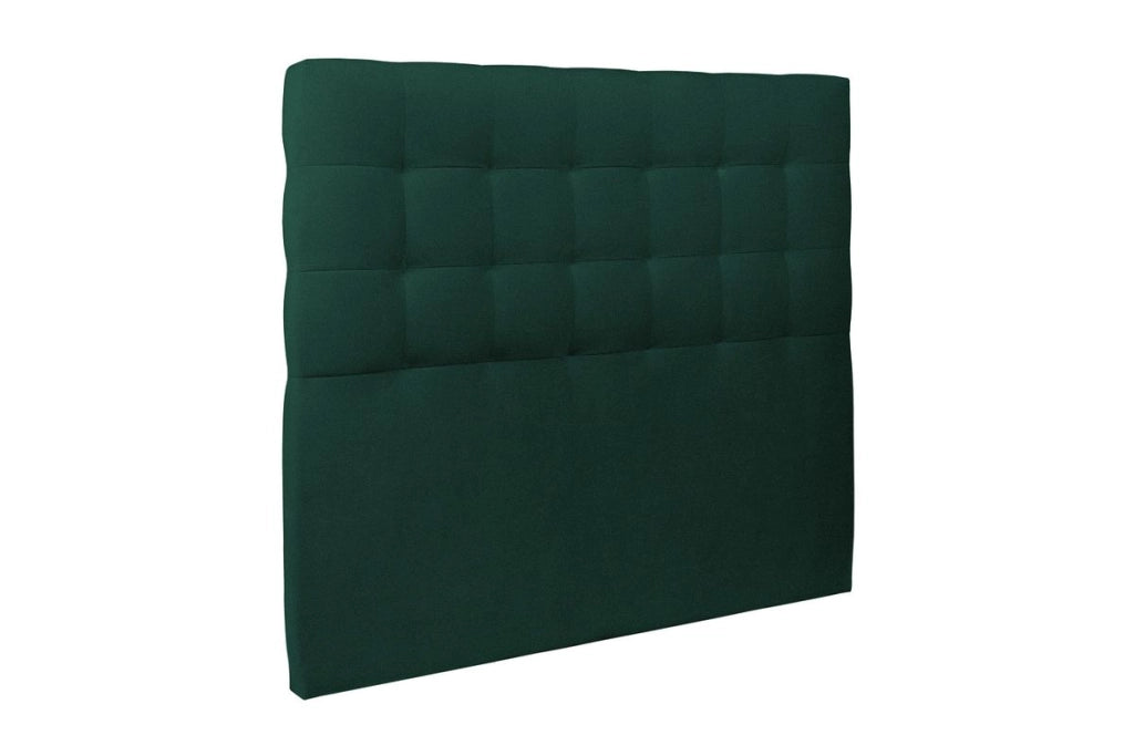 Letto 135x190 cm con testiera imbottita - Tessuto velluto