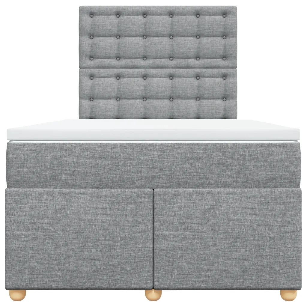 Giroletto a Molle con Materasso Grigio Chiaro 120x190cm Tessuto 3291233