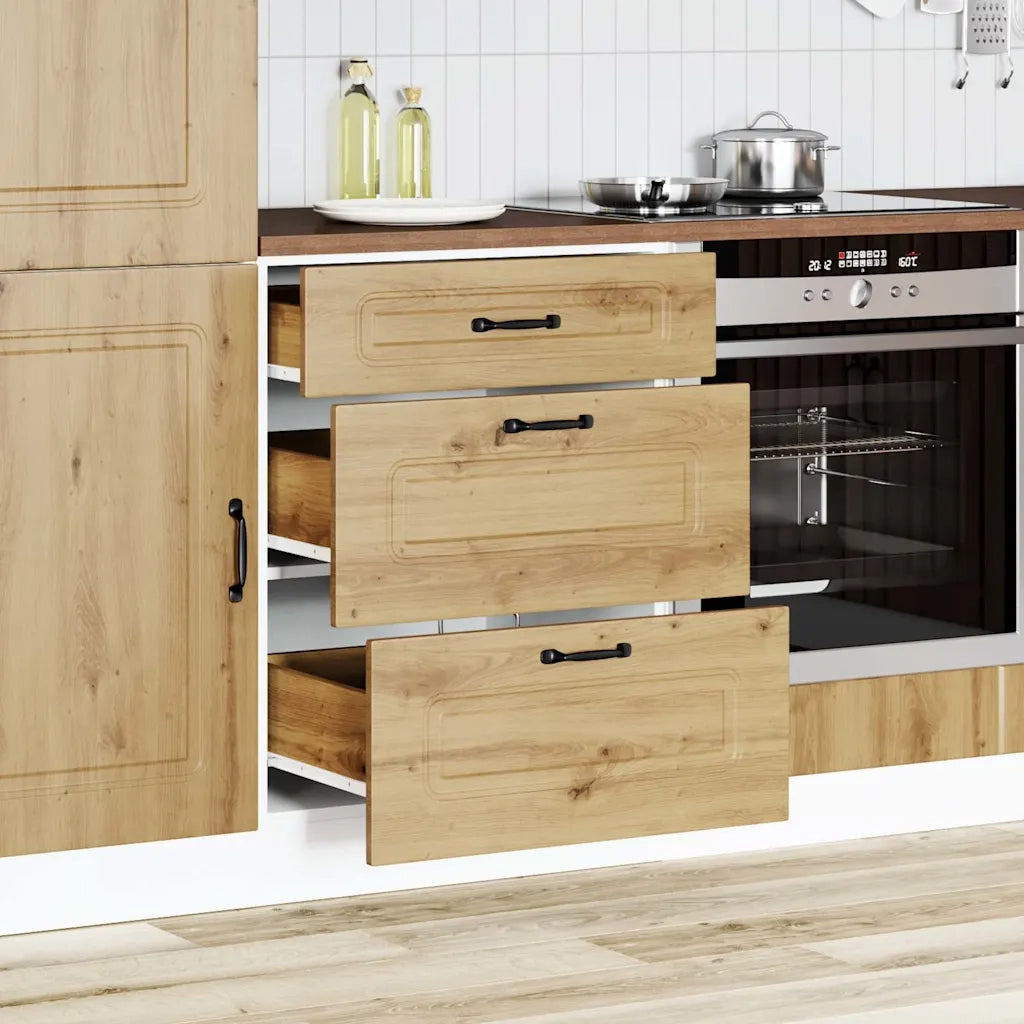 Base da Cucina Kalmar Rovere Artigianale in Legno Multistrato 854288