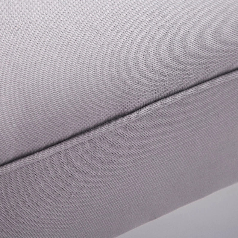Panca imbottita grigia 102 x 36 x 51 cm