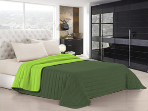 Trapuntino Doubleface Matrimoniale 100gr Verde Mela/Verde Scuro