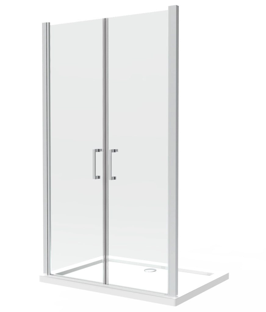 Box Doccia Doppio Battente In Linea Vetro Temperato 8 mm Easy-Clean 148,5-152,5 H 200 cm