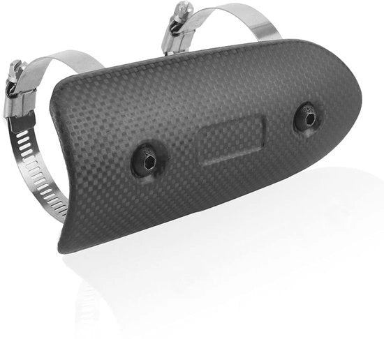 Scudo termico - Fibra di carbonio di alta qualità - Antiscaldamento - Sostenibile - Facile da installare - Buona isolamento termico - Adattatore universale - Protezione dell'uscita di scarico