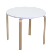 Tavolino bimbi legno bianco tondo cm ø60 h50