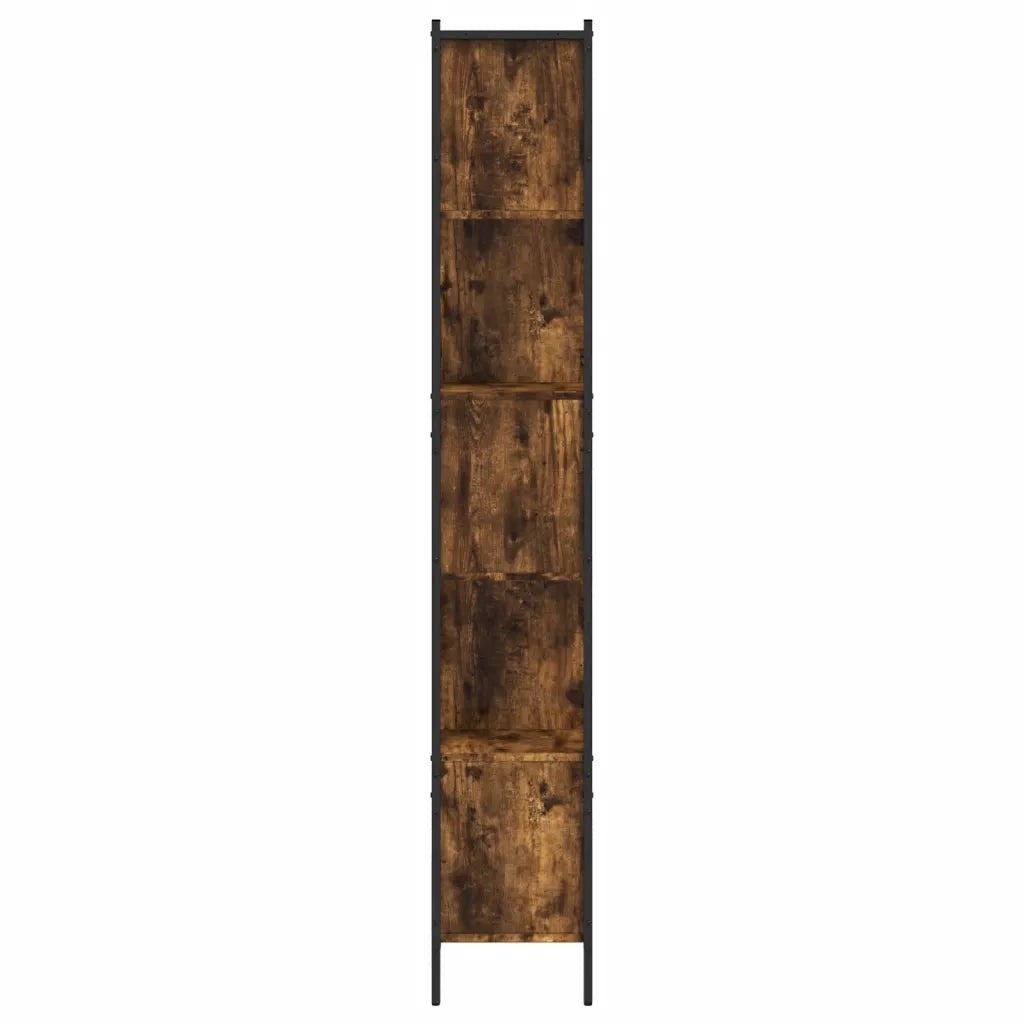 Libreria Rovere Fumo 102x28x172 cm in Legno Multistrato