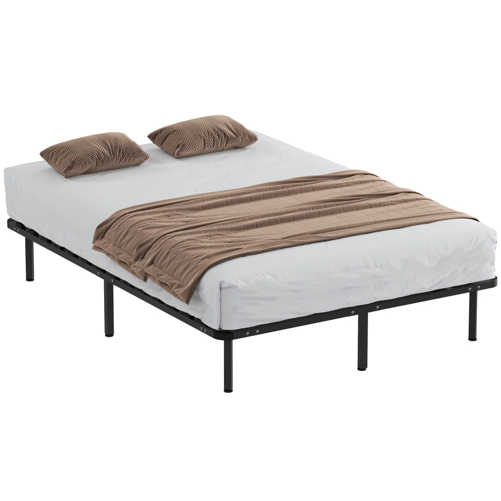 Letto Matrimoniale Contenitore in Legno Massello con Rete a Doghe ¨C Zephmum ¨C 140x190 cm Nero