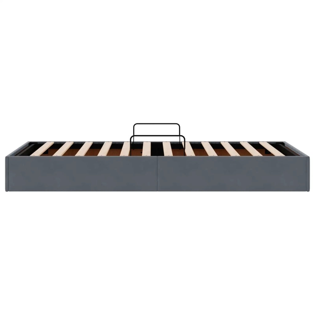 Letto ottomano Grigio Scuro 100 x 200 cm Velluto 3442863