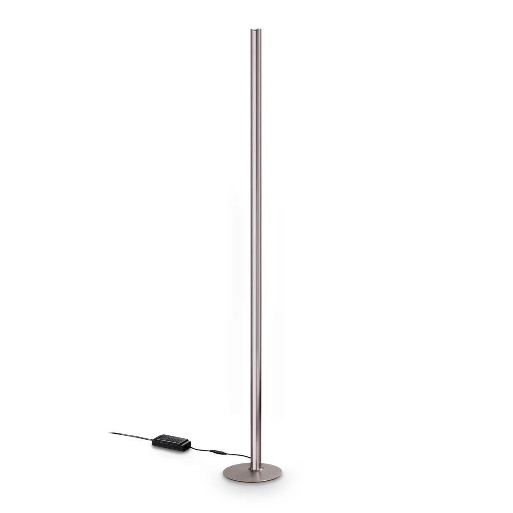 Lampada Da Terra Dorica 1 Luce Led Integrato Grigia