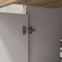 Credenza Cucina Alta Moderna con Armadietti e Cassetto, Mobile Dispensa con Ripiani regolabili, 98x39x180cm, Bianco e Legno| Aosom Italy