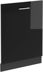 Pannello frontale della lavastoviglie R-Line, Nero lucido, 60 cm senza piano di lavoro, per la libera combinazione all'interno di sistemi cucina modulari