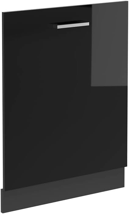 Pannello frontale della lavastoviglie R-Line, Nero lucido, 60 cm senza piano di lavoro, per la libera combinazione all'interno di sistemi cucina modulari