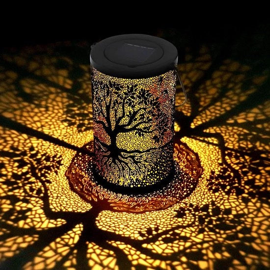 Lanterna Solare Esterna - IP44 Impermeabile, Appeso o Stante per Decorazione Balcone e Giardino (Alberi)