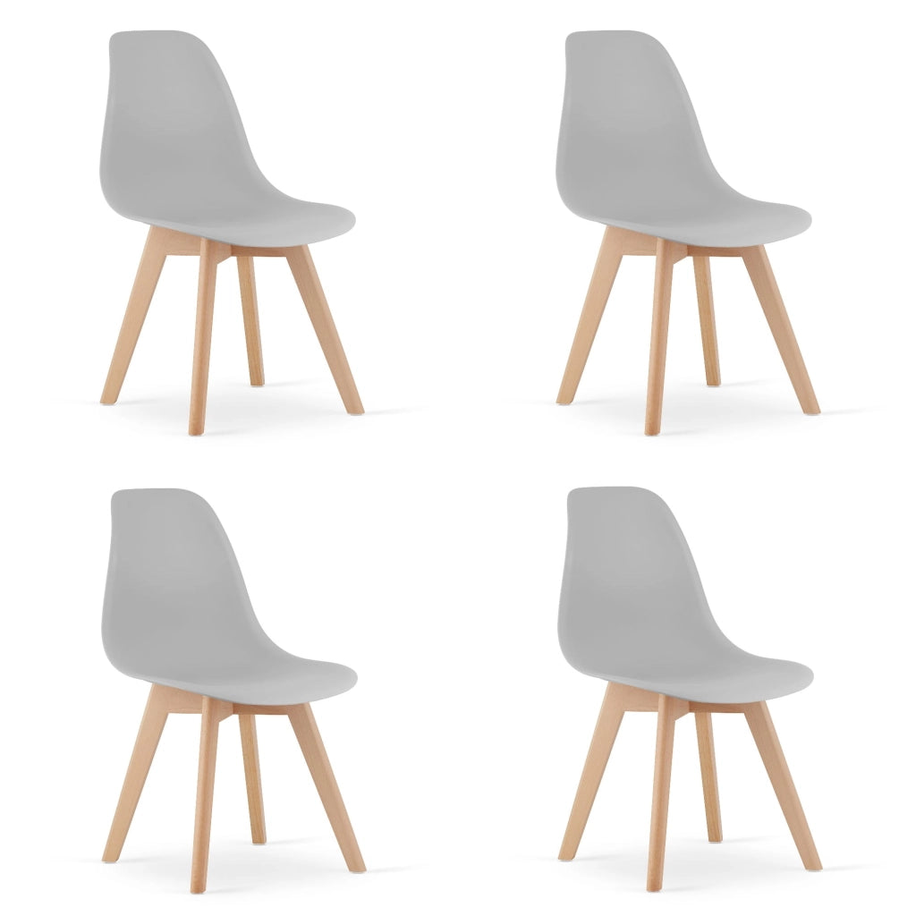 Valora KITO SEDIA Sala da pranzo ergonomica in legno grigio x4