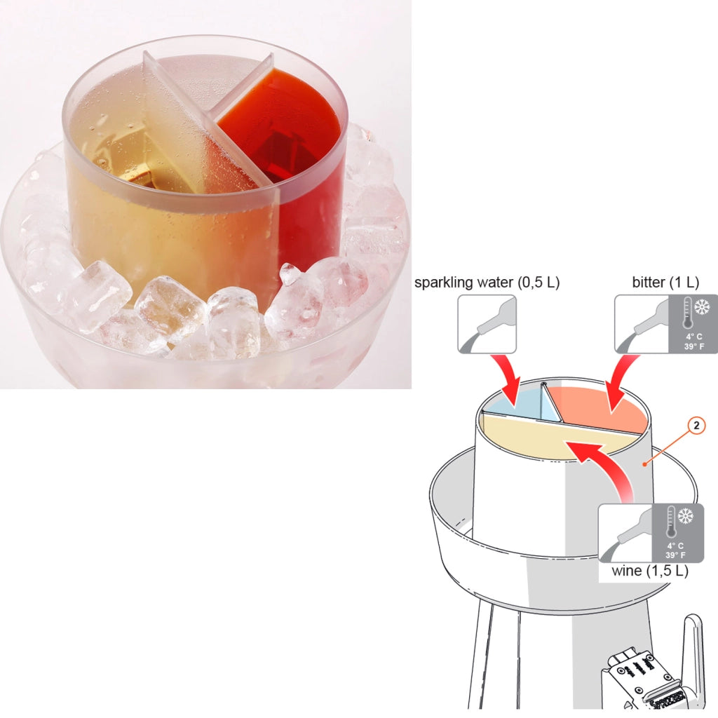 SPRIZZER Kit Arancio in Plastica per Aperitivi con 3 Bicchieri Originali – Set Completo Design Italiano Resistente e Leggero – SPRIZZER-ARANCIO-3-BICCHIERI