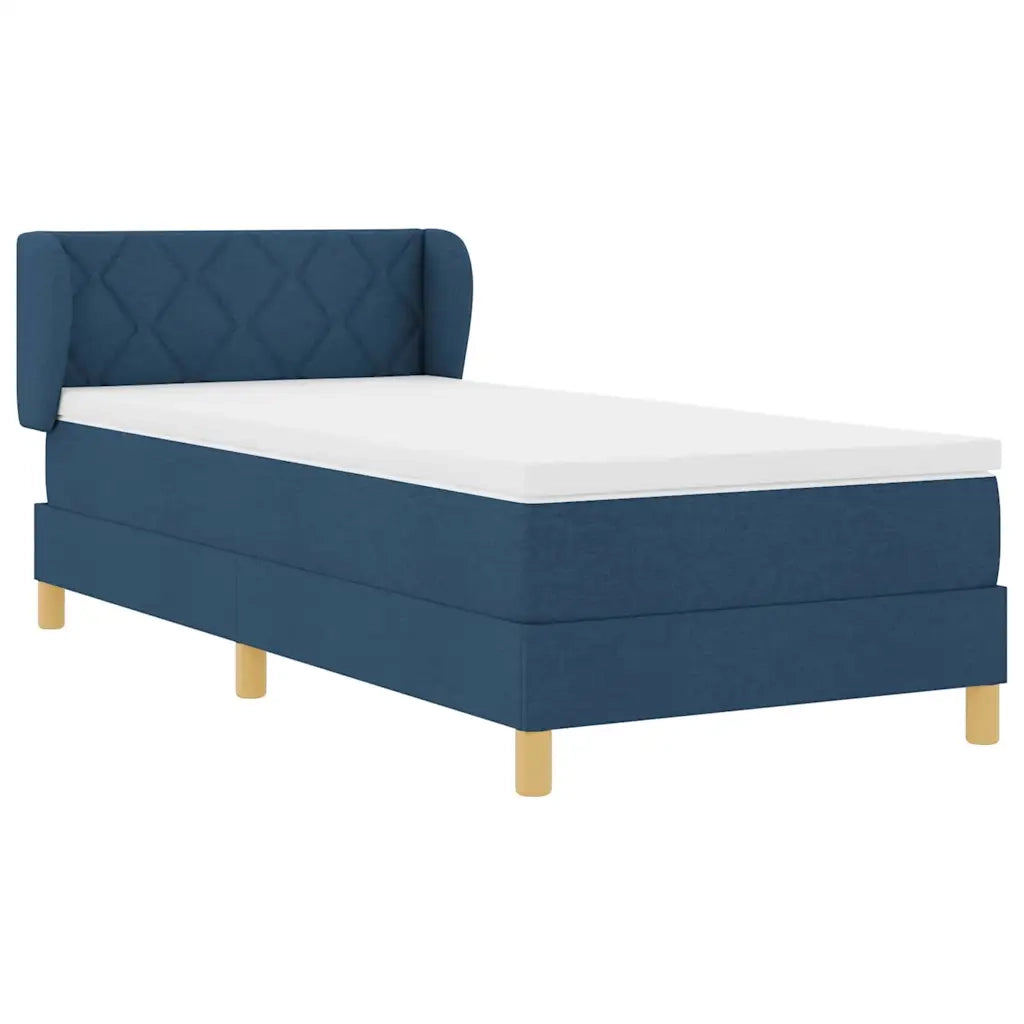 Letto a molle con materasso Blu 90 x 200 cm Tessuto 3340261