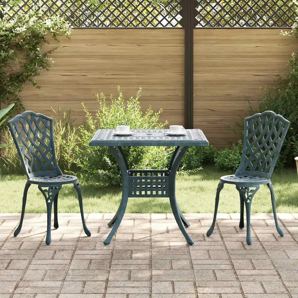 Set di Tavolo da Giardino 3 pcs Verde Alluminio pressofuso 3334751