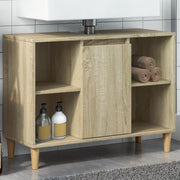 Mobile da Bagno Rovere Sonoma 80x33x60 cm in Legno Multistrato