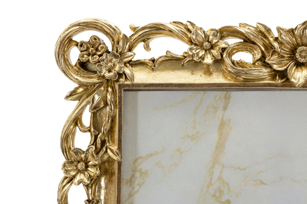 Cornice Classic 26,9x2x32,3 cm in Resina e Vetro Oro