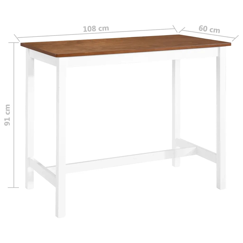 Tavolino da Bar-Tavolino da soggiorno-Tavolo in Legno Massello 108x60x91 cm
