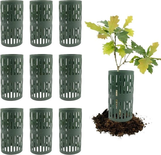 Set di 9 protezioni per tronchi, 20 x 34,5 cm, protezione tronco ritirabile, protezione contro insetti o roditori con aperture di ventilazione