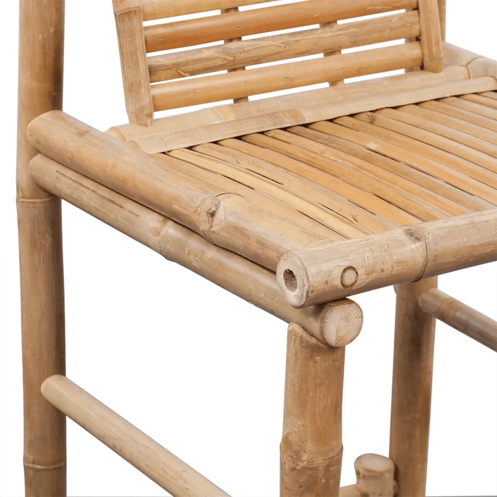 Sgabelli da Bar 2 pz in Legno di BambÃ¹ cod mxl 72886
