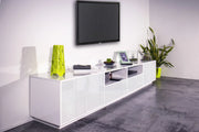 Mobile porta TV 260cm design moderno bianco soggiorno Breid