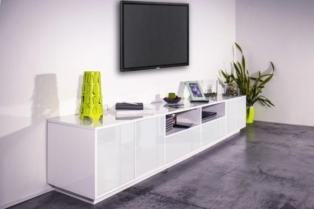 Mobile porta TV 260cm design moderno bianco soggiorno Breid