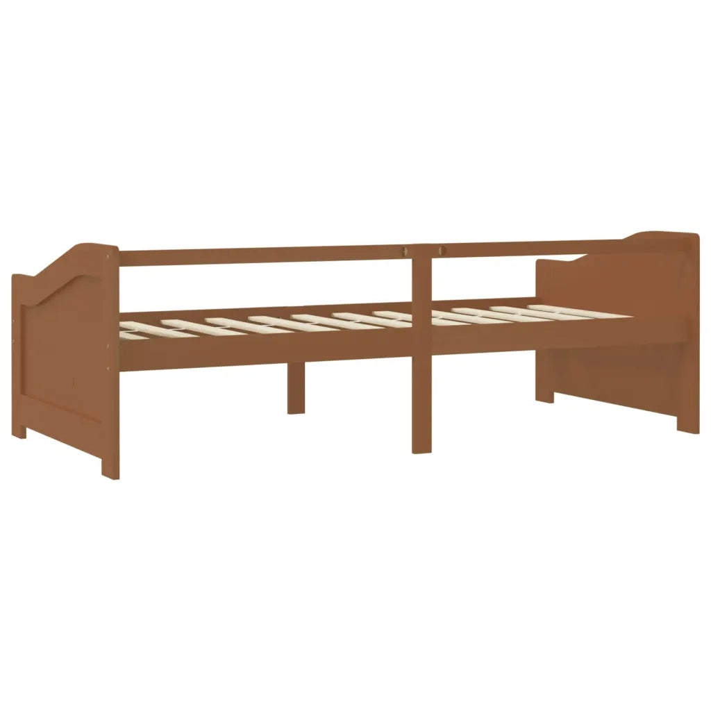 Divano Letto 3 Posti senza Materasso Ambrato in Pino 90x200 cm