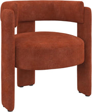 Poltrona tripode Gustave Tessuto Chenille Terracotta