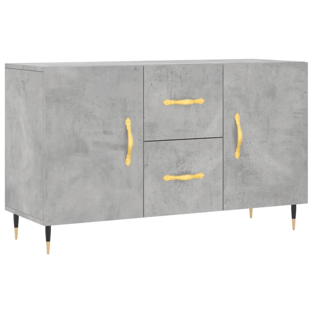 Credenza-Buffet-Armadio da cucina Grigio Cemento 100x36x60 cm in Legno Multistrato 532289